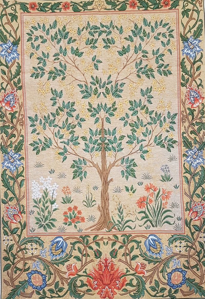Tree Of Life Beige II Tapestry Wall Hanging, H44in x W28in Tree Of Life Beige III Olivia Tapestry Wall Hanging, H44in x W28in